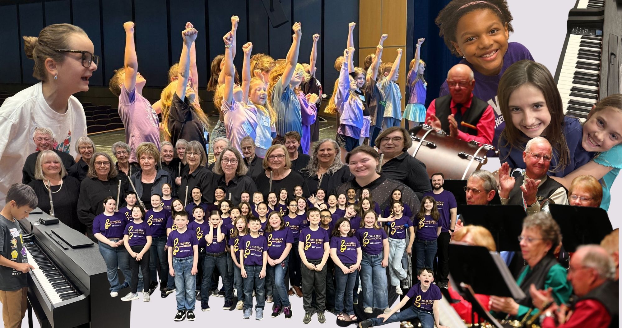 Collage of community music school participants