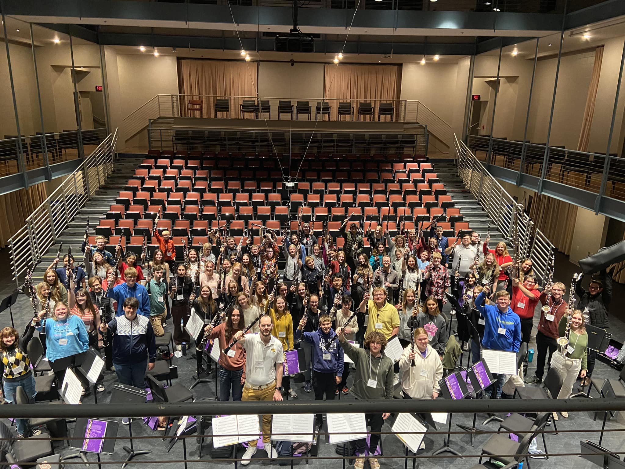 Participants at UNI Clarinet Choir Day 2023