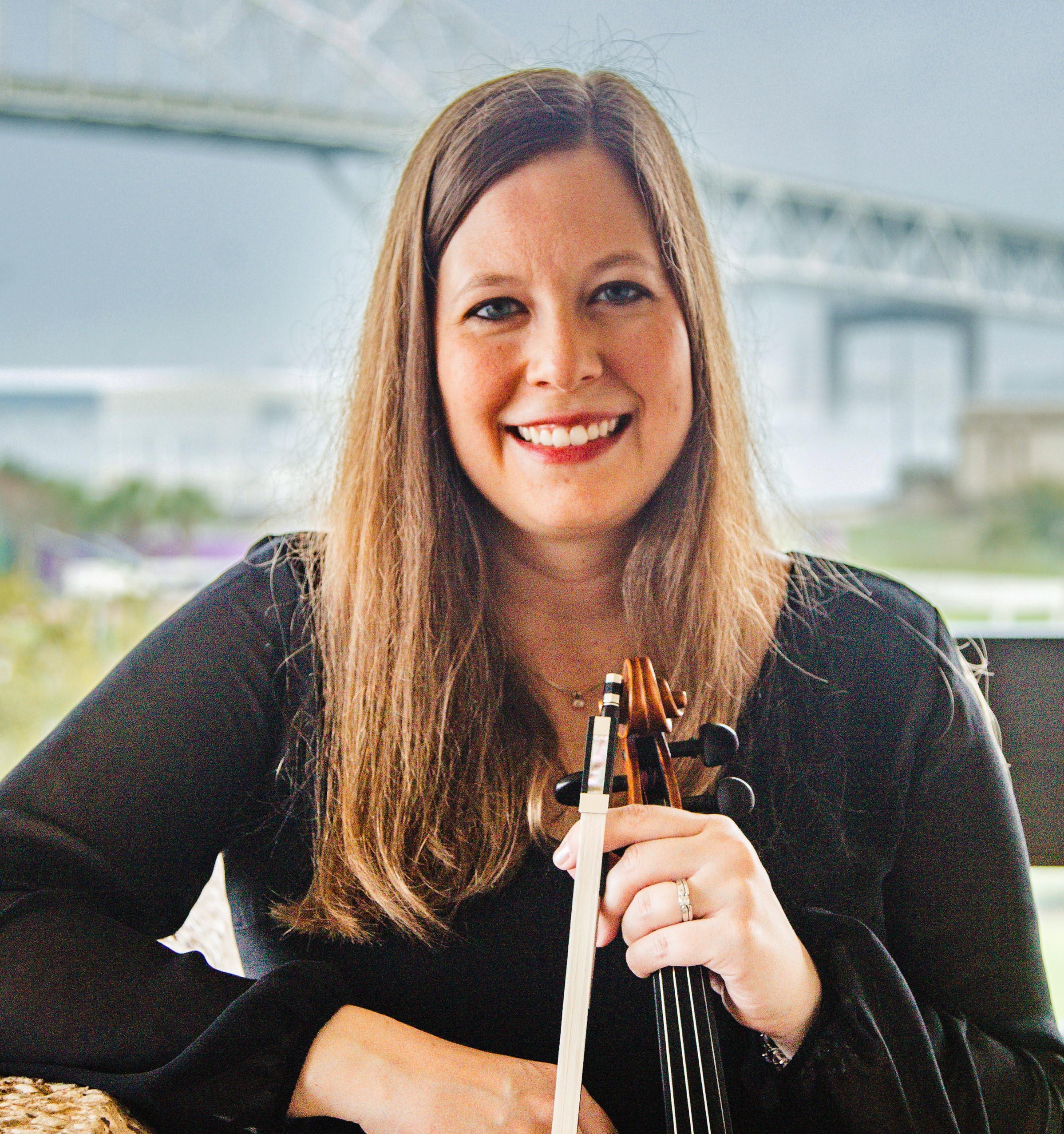 Mia Hagarty with her violin