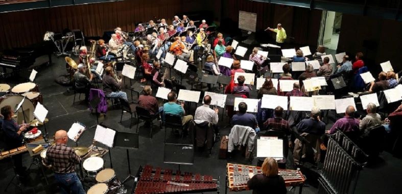 View of the New Horizons Band rehearsal.