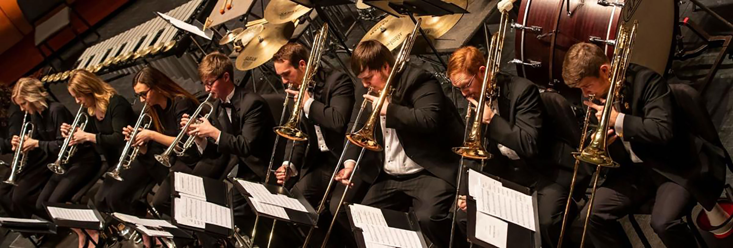 Tuba players performing.